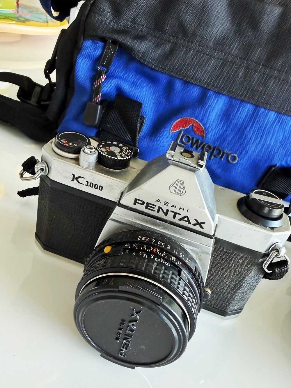 Vintage Pentax K-1000 with camera case